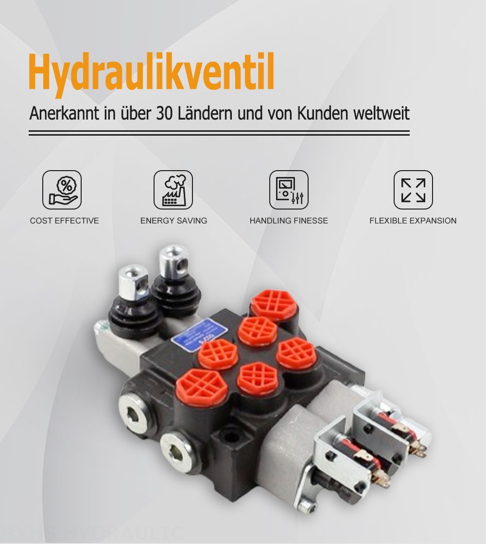 P40 Micro Switch Manuell 2 Steuerkolben Monoblock-Wegeventil